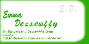 emma dessewffy business card